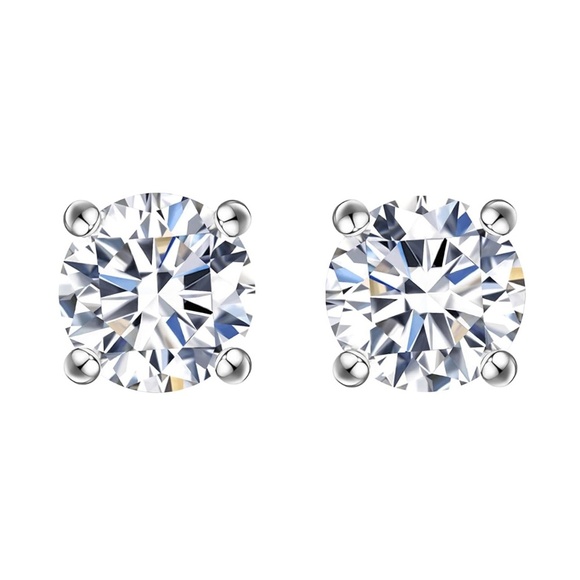 Kay Jewelers Jewelry - NWT | Certified | 4 Carat Moissanite Diamond Stud Earrings | 925 Sterling Silver